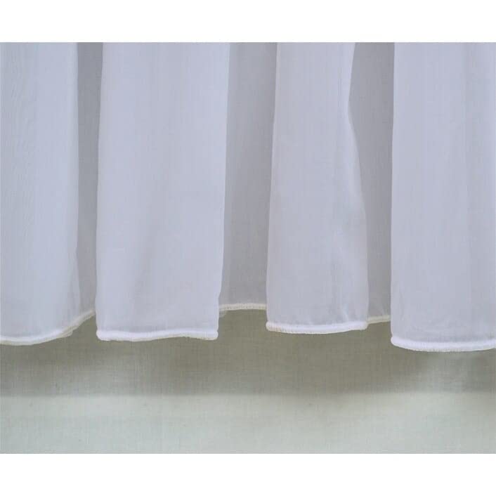 Ricardo Tergaline Semi-Sheer, Unique Two-Way Rod Pocket Top, 108-IN Extra Wide Panel with Custom Weighted Corded Bottom Hem White 108 x 96 96 Inches