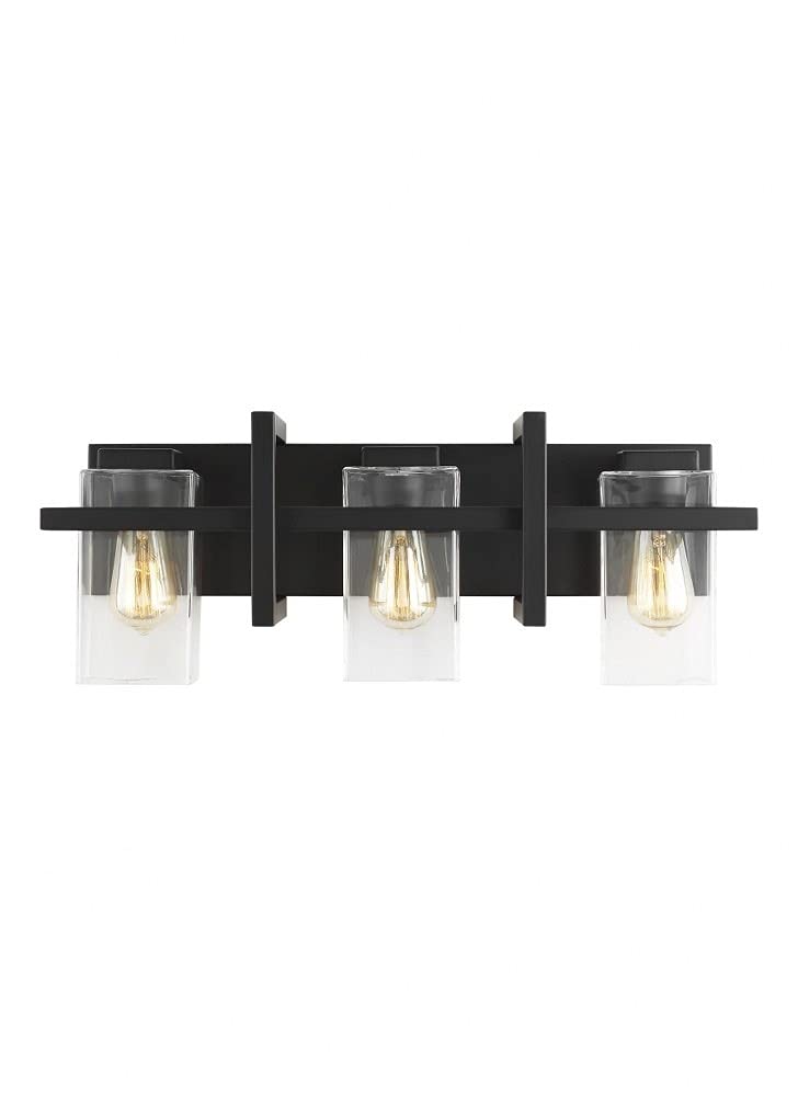 Generation Lighting 4441503-112 Mitte Vanity, 3-Light 225 Watts, Midnight Black