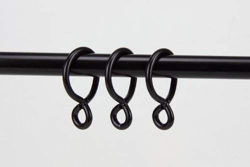 Rod Desyne 10 Count Eyelet Curtain Rings, Black