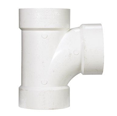 Charlotte Pipe Schedule 40 4 in. Hub x 4 in. Dia. Hub PVC Sanitary Tee