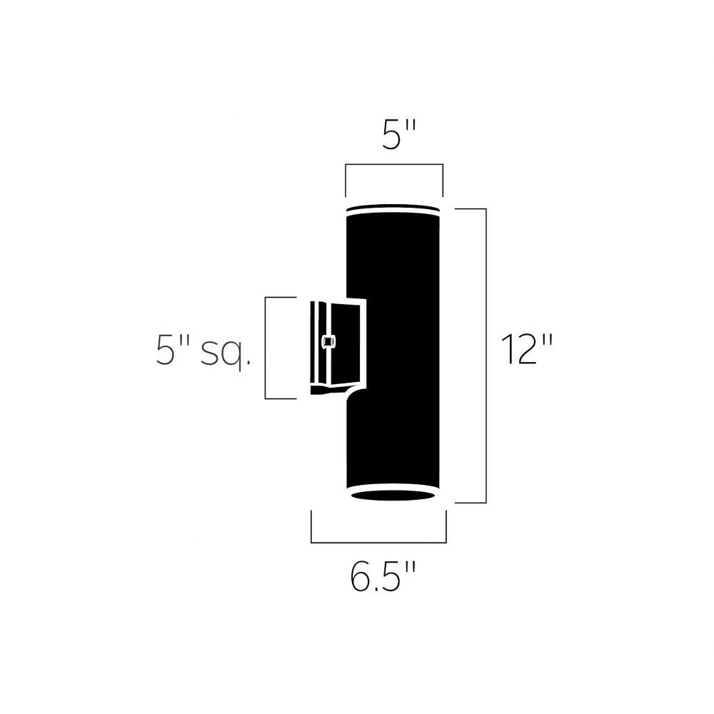 Kichler 11251AZT30, No Family Outdoor Wall Sconce Lighting LED, Textured Architectural Bronze,W 5" x H 12" x D 6 1/2"