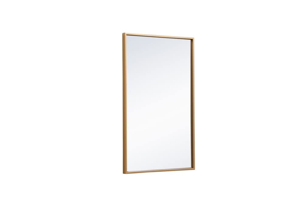 Elegant Decor Metal Frame Rectangle Mirror 18x28 inch in Silver