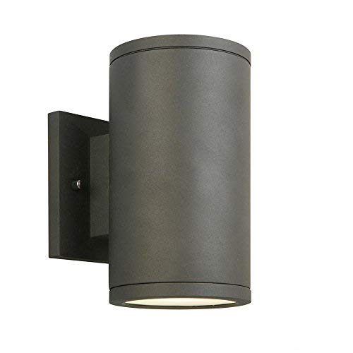 Bright Industries Co., Ltd Black LED Outdoor Wall Lantern with Frosted Glass