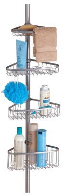 InterDesign 9 H x 11.1 in. W x 11.1 in. L Silver Shower Caddy