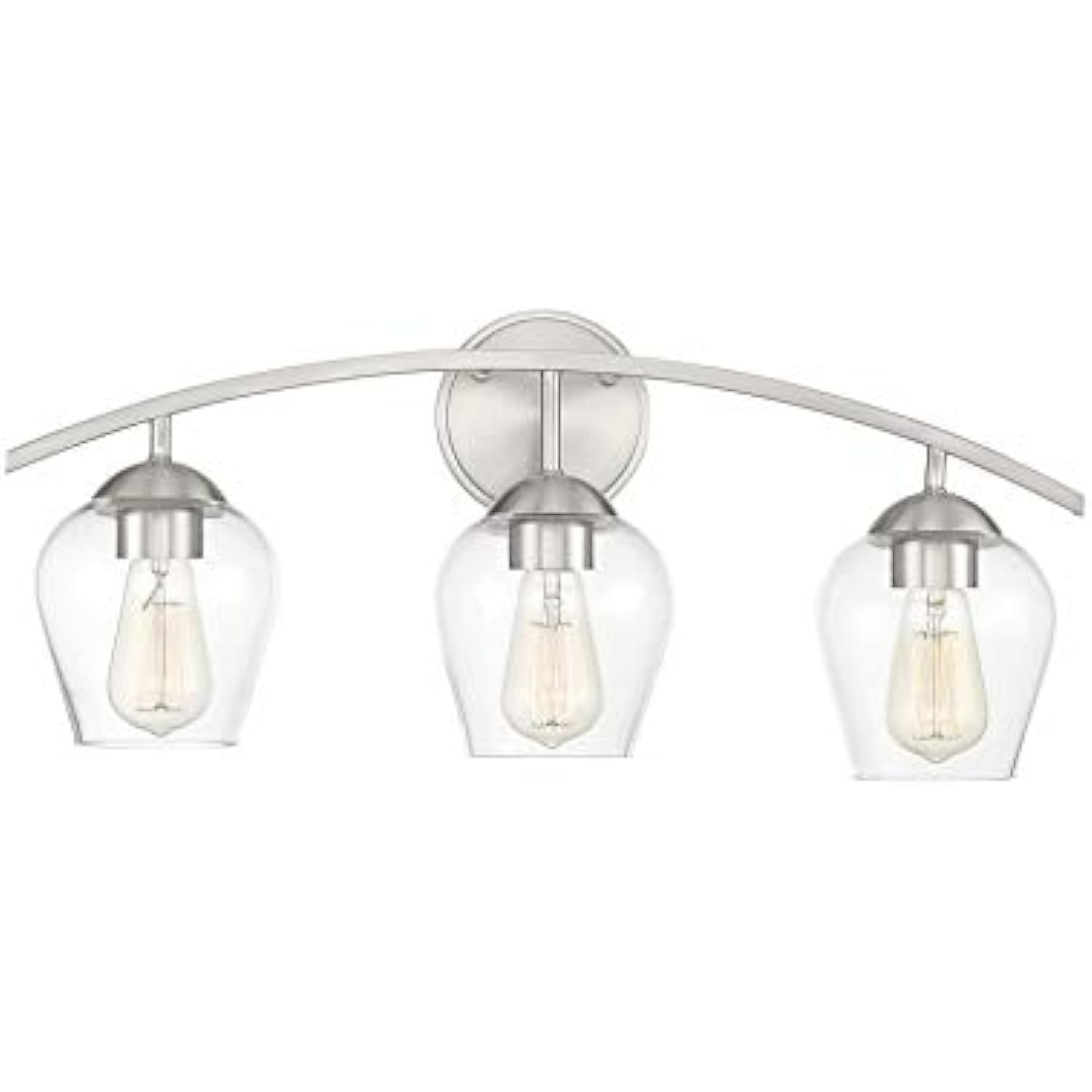 3-Light Bathroom Vanity Light in Brushed Nickel (M80032BN)