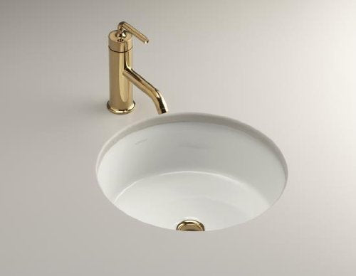 KOHLER 2883-0 Verticyl Round Undermount Bathroom Sink, 15-3/4" W x 8-1/4"L, White