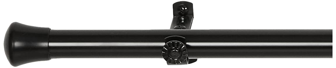 Rod Desyne CORNER-482 13/16" Corner Curtain Rod, 48-84 inch, Black