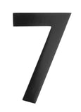 ARCHITECTURAL MAILBOXES Floating House Letter Number Numbers: 7, Finish: Black, Size: 5" H x 3.4" W x 0.25" D