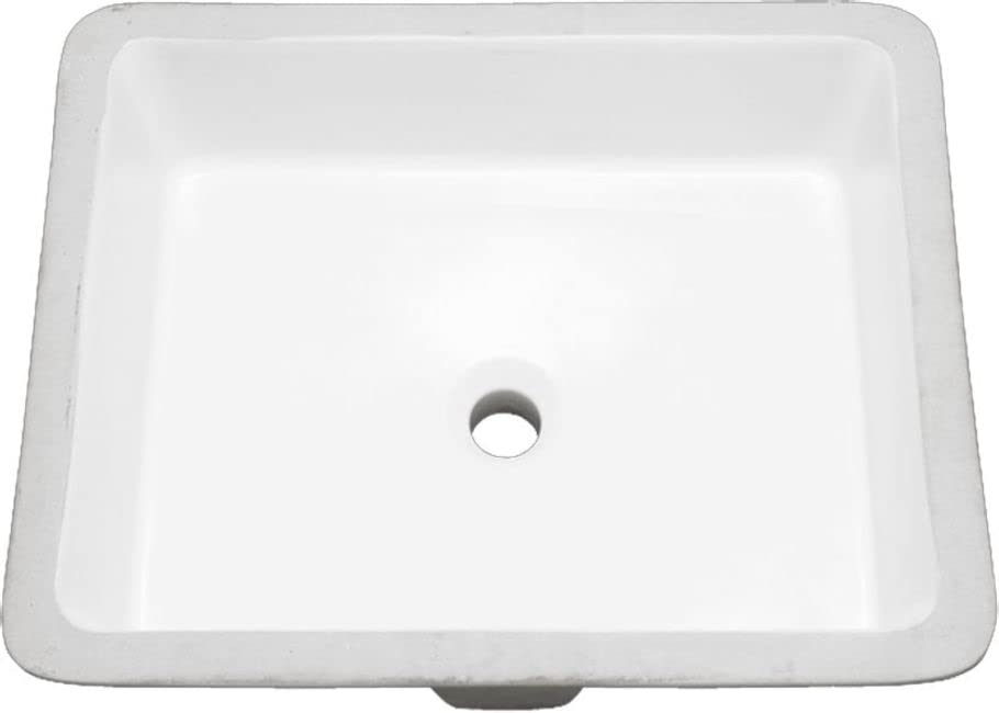 PROFLO PF1713UWH PROFLO PF1713U Stedman 19-7/8" Rectangular Vitreous China Undermount Bathroom Sink with Overflow