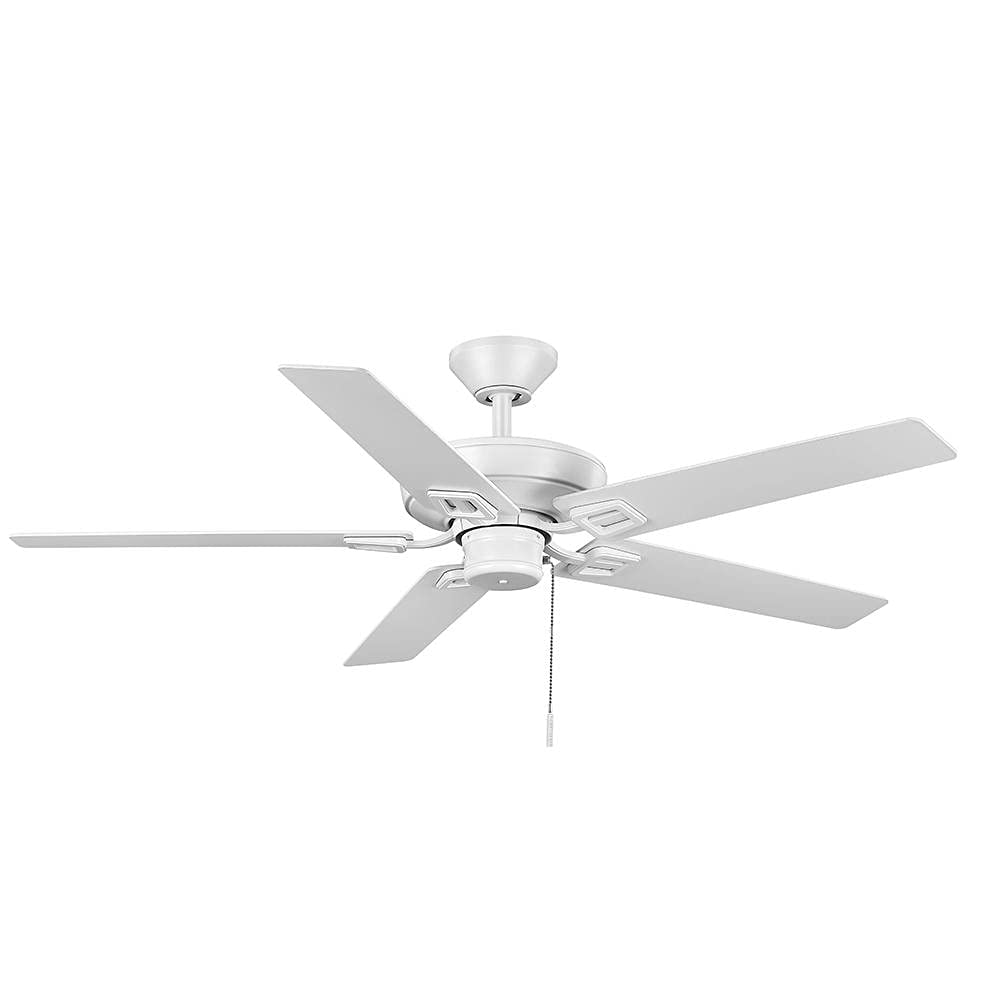 Bayfield 52 in. Indoor Matte White Dry Rated Downrod Ceiling Fan with 5 Reversible Blades