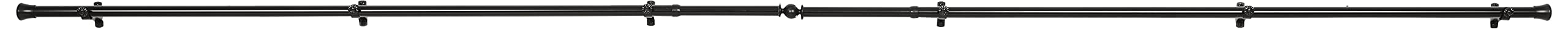 Rod Desyne CORNER-482 13/16" Corner Curtain Rod, 48-84 inch, Black