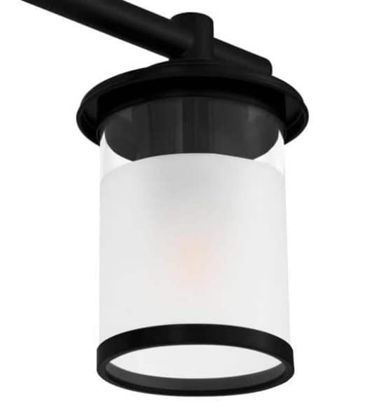 Truitt 23.25 in. 3-Light Matte Black Modern Bath Vanity Light