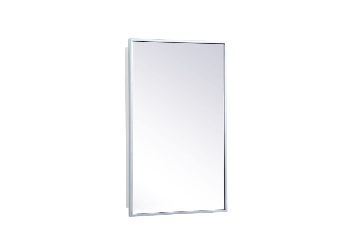 Elegant Decor Metal Mirror Medicine Cabinet 17 inch x 28 inch in Silver