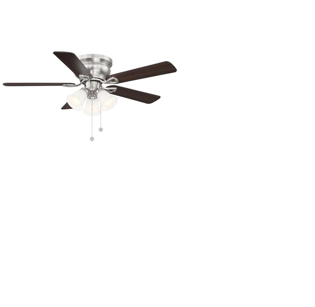 Clarkston II 44 in. LED Indoor Brushed Nickel Ceiling Fan with Light Kit