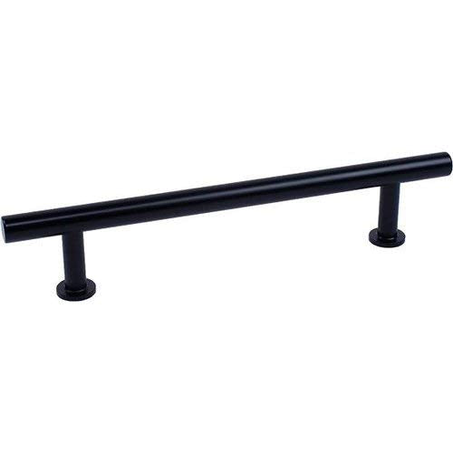 Modern Geo 5-1/16 Inch Center to Center Solid Brass T-Bar - Matte Black