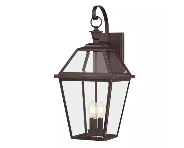 Generic Glenneyre 24 in. Oil-Rubbed Bronze French Quarter Gas Style Hardwired Outdoor Wall Lantern, 1007316206