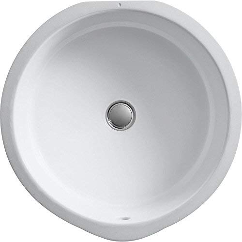 KOHLER 2883-0 Verticyl Round Undermount Bathroom Sink, 15-3/4" W x 8-1/4"L, White