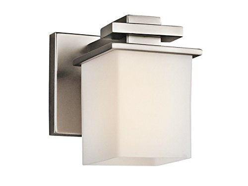 Kichler Tully 6.5" 1 Light Wall Sconce with Satin Etched Cased Opal Glass Chrome