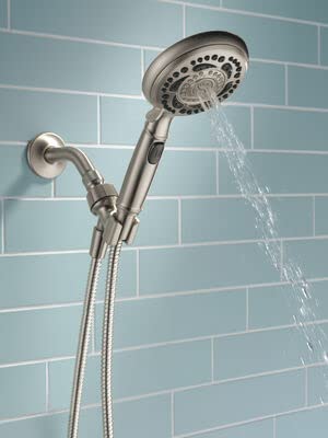 Delta 4.81 in. 7-Spray Handheld Shower Head in Spotshield Brushed Nickel