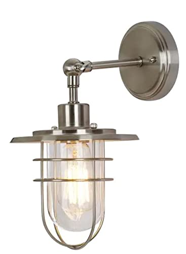 1-Light Brushed Nickel Wall Sconce