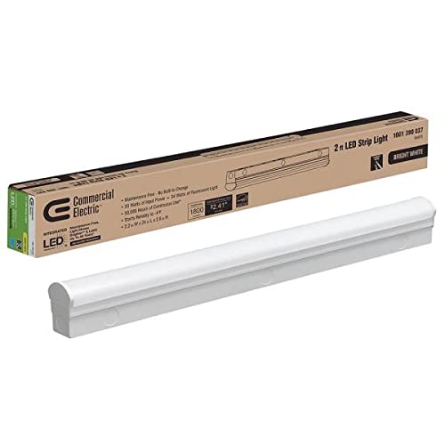 Direct Wire Power 2 ft. 34-Watt Equivalent Integrated LED White Strip Light Fixture 4000K Bright White 1800 Lumens (54260141)