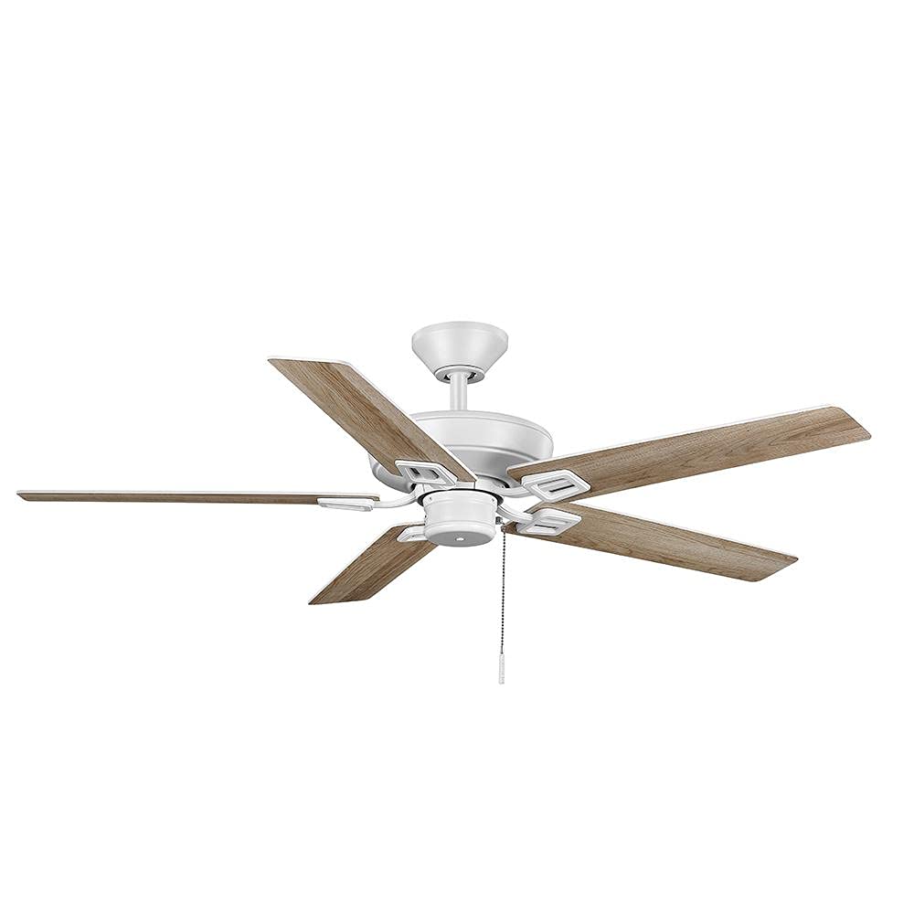 Bayfield 52 in. Indoor Matte White Dry Rated Downrod Ceiling Fan with 5 Reversible Blades