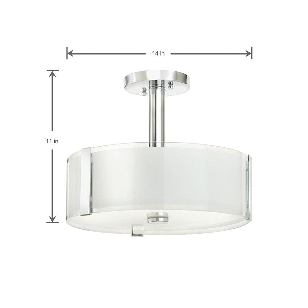 Home Decorators Collection 3-Light Polished Chrome Semi Flush Mount