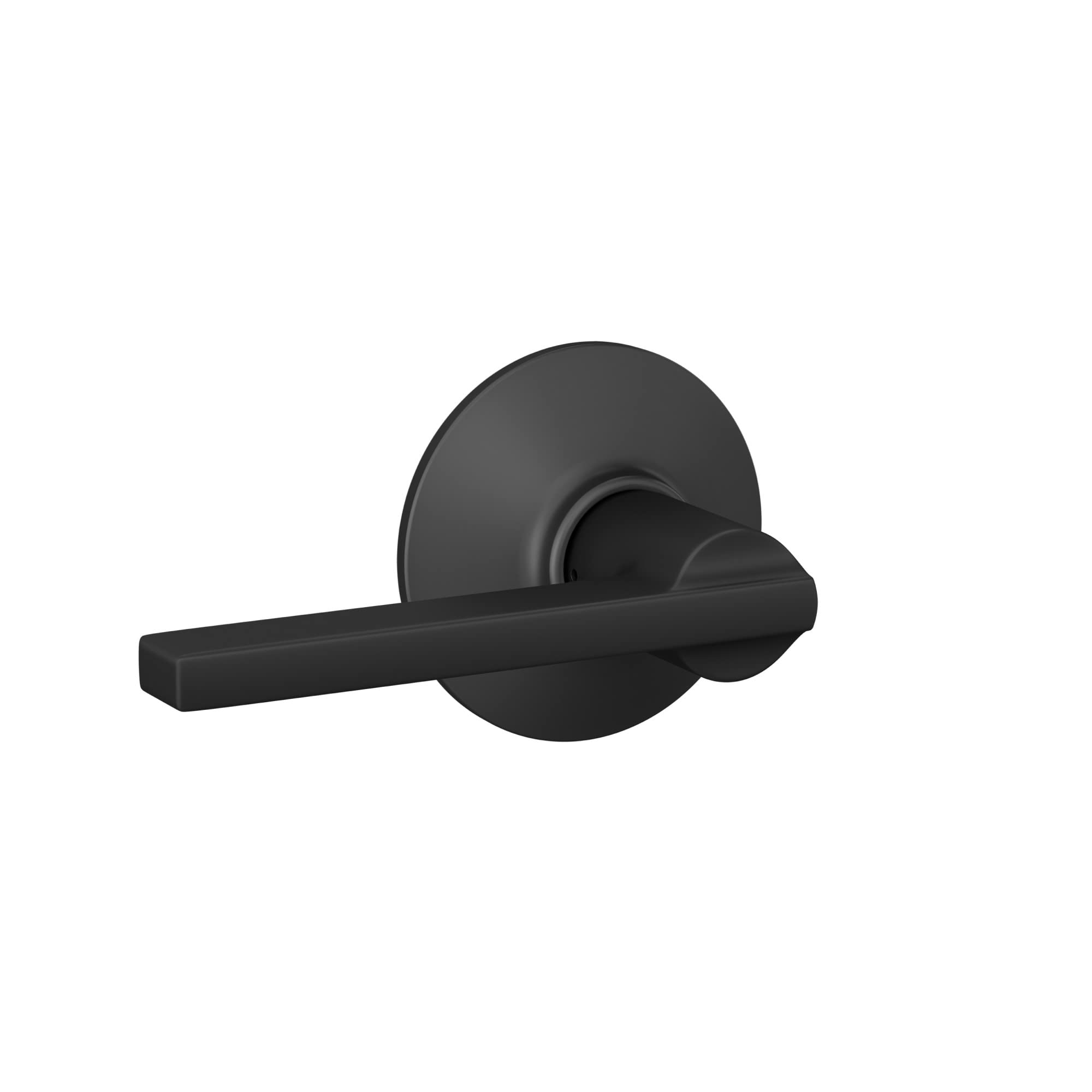 Schlage F10 V LAT 622 Latitude Door Lever, Hall & Closet Passage Lock, Matte Black