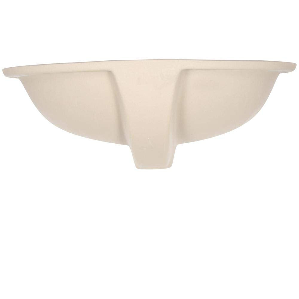 Glacier Bay Oval Undermounted Bathroom Sink in White