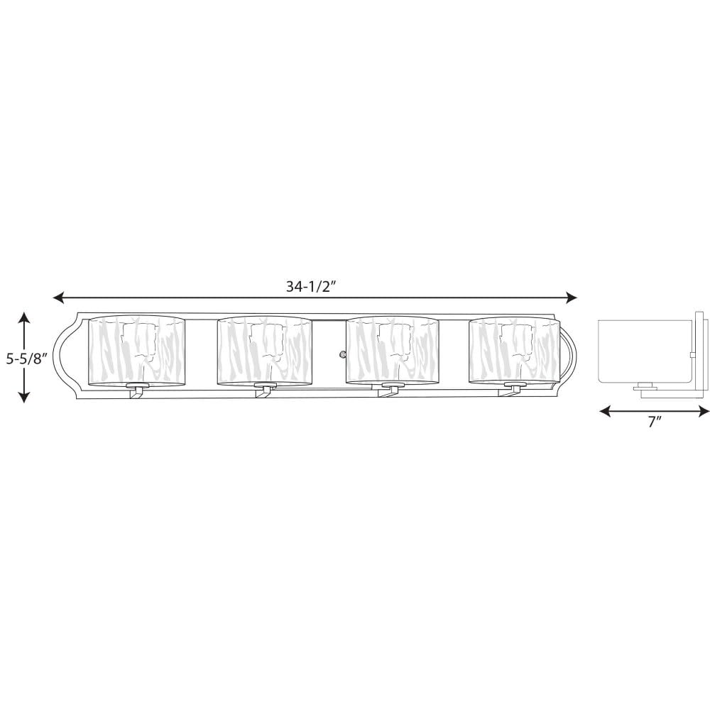 Progress Lighting P3078-104WB 4-Light Bath Vanity Light