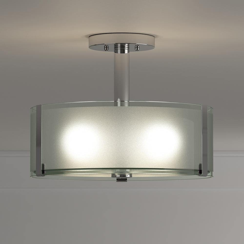 Home Decorators Collection 3-Light Polished Chrome Semi Flush Mount