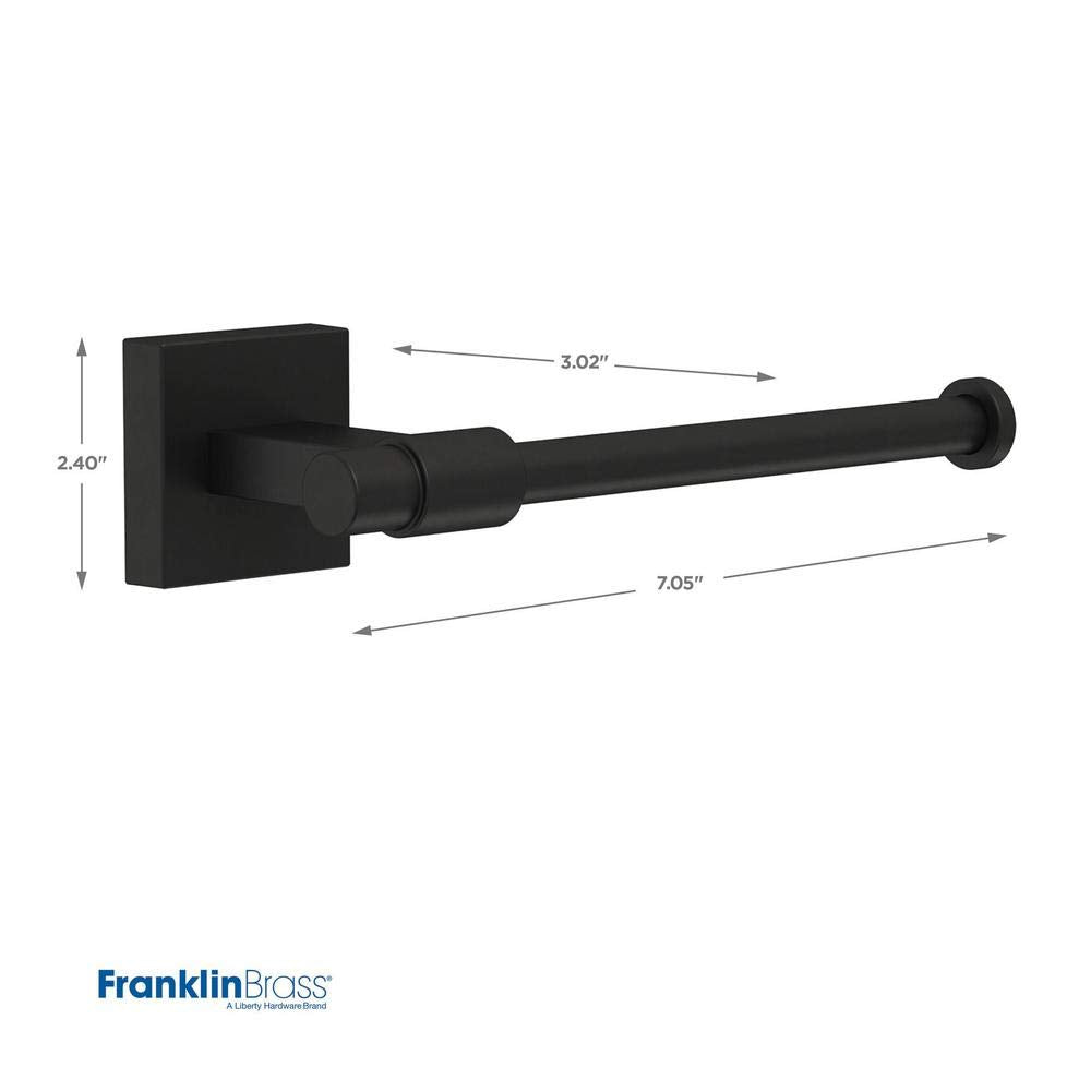 Franklin Brass Maxted Single Arm Toilet Paper Holder in Matte Black