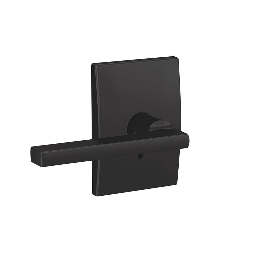 SCHLAGE Custom FC172 LAT 622 CEN Latitude Non-Turning Lever with Century Trim, Matte Black