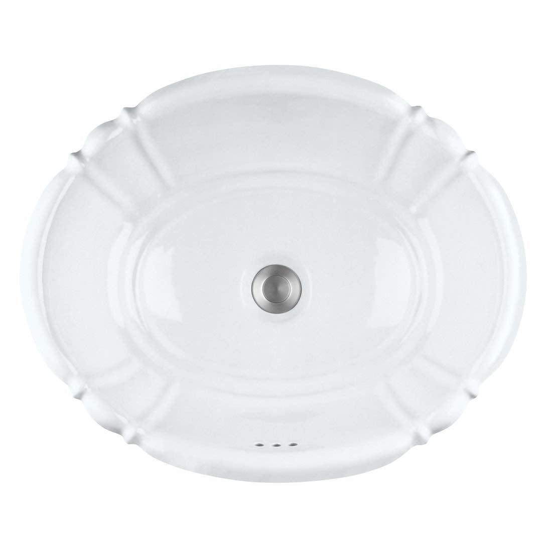 PROFLO PF1125WH PROFLO PF1125 Richardson 17-5/8" Oval Vitreous China Drop In Bathroom Sink with Overflow