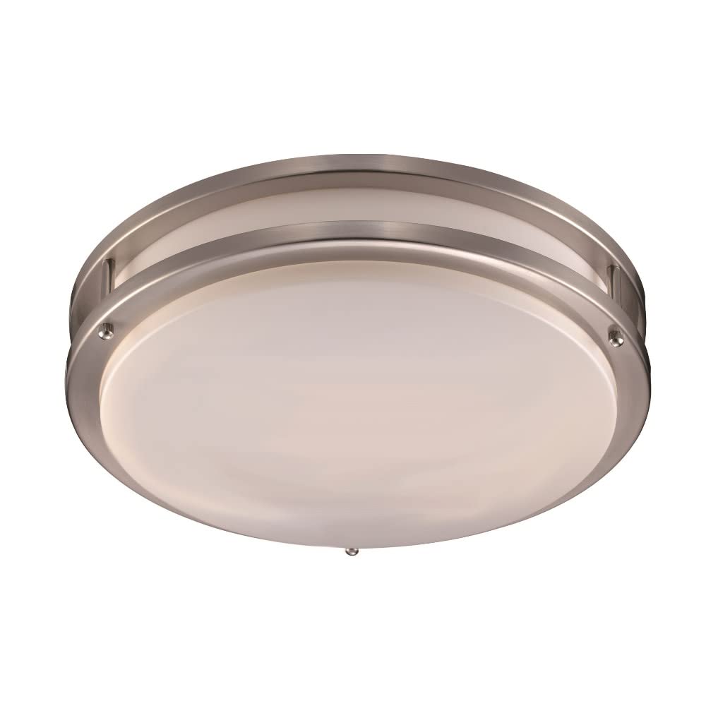 Trans Globe Imports LED-10261 BN One Light Flush Mount 14.00 inches