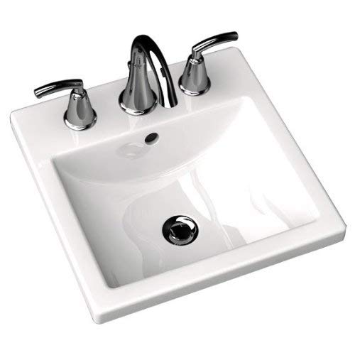 American Standard 642008.020 Studio Ceramic undermount Square Bathroom sink, 16.25" L x 16.25" W x 6.75" H, White