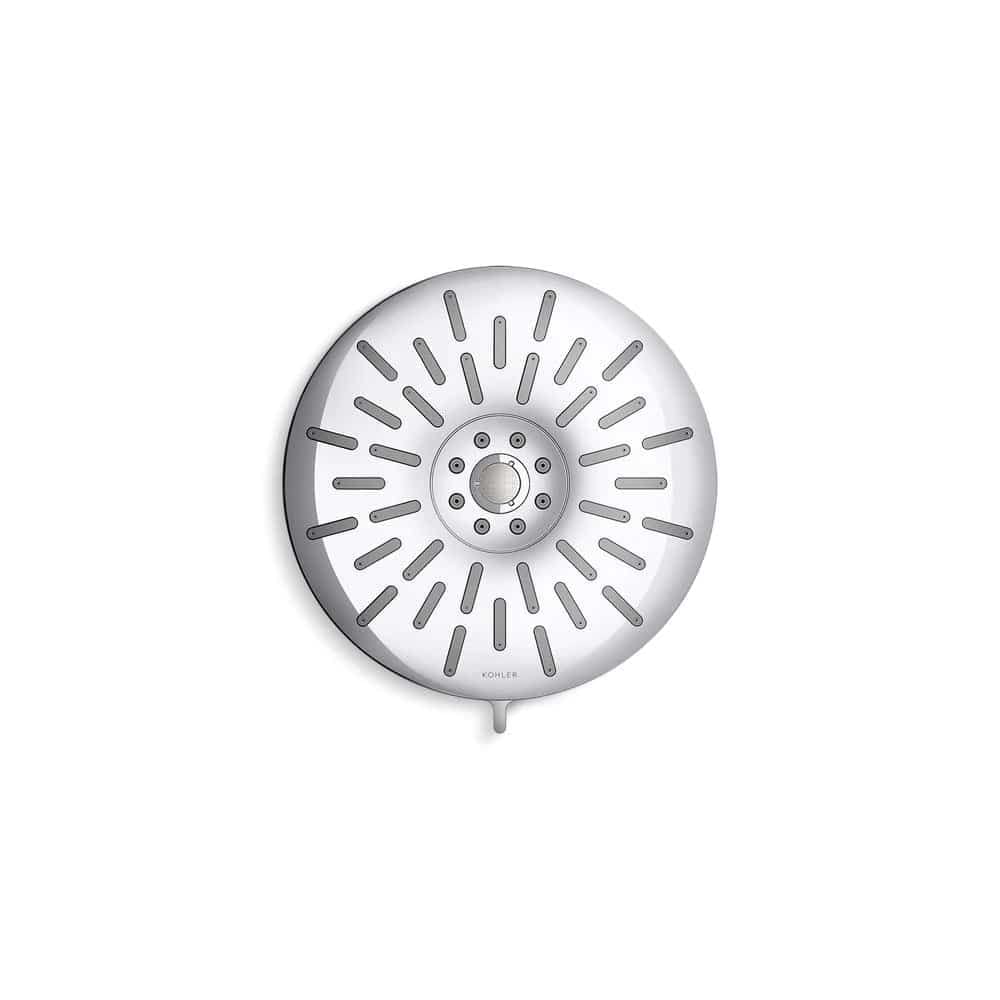 KOHLER Bellerose 3-Spray Patterns 1.75 GPM 8 in. Wall Mount Fixed Shower Head in Vibrant Brushed Nickel