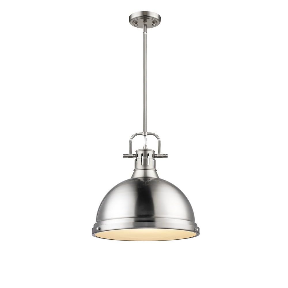 Golden Lighting 3604-L BLK Duncan Pendant, Matte Black with Matte Black Shade