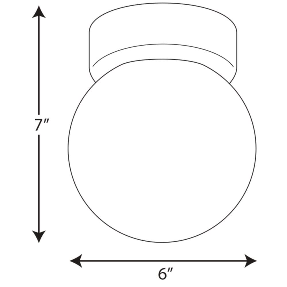 Progress Lighting P3203-30 White Glass Globe, White, 6-Inch Diameter x 7-Inch Height