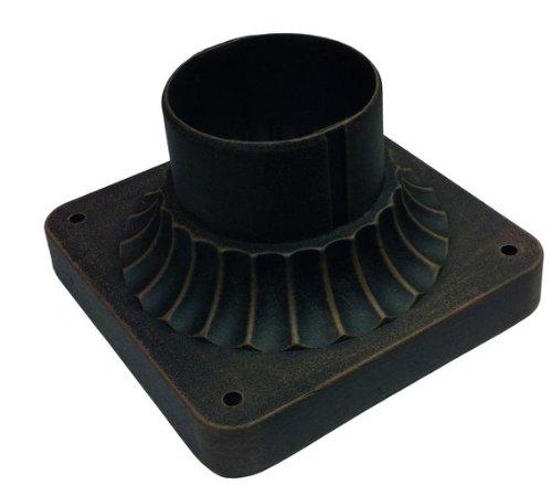 Artcraft Lighting Classico Cement Post Fitter Mount, Black