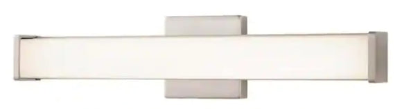 Home Decorators Astrid 24 in. Brushed Nickel 5-CCT LED Bathroom Vanity Light Bar with Frosted Glass Brushed Nickel With Frosted Glass