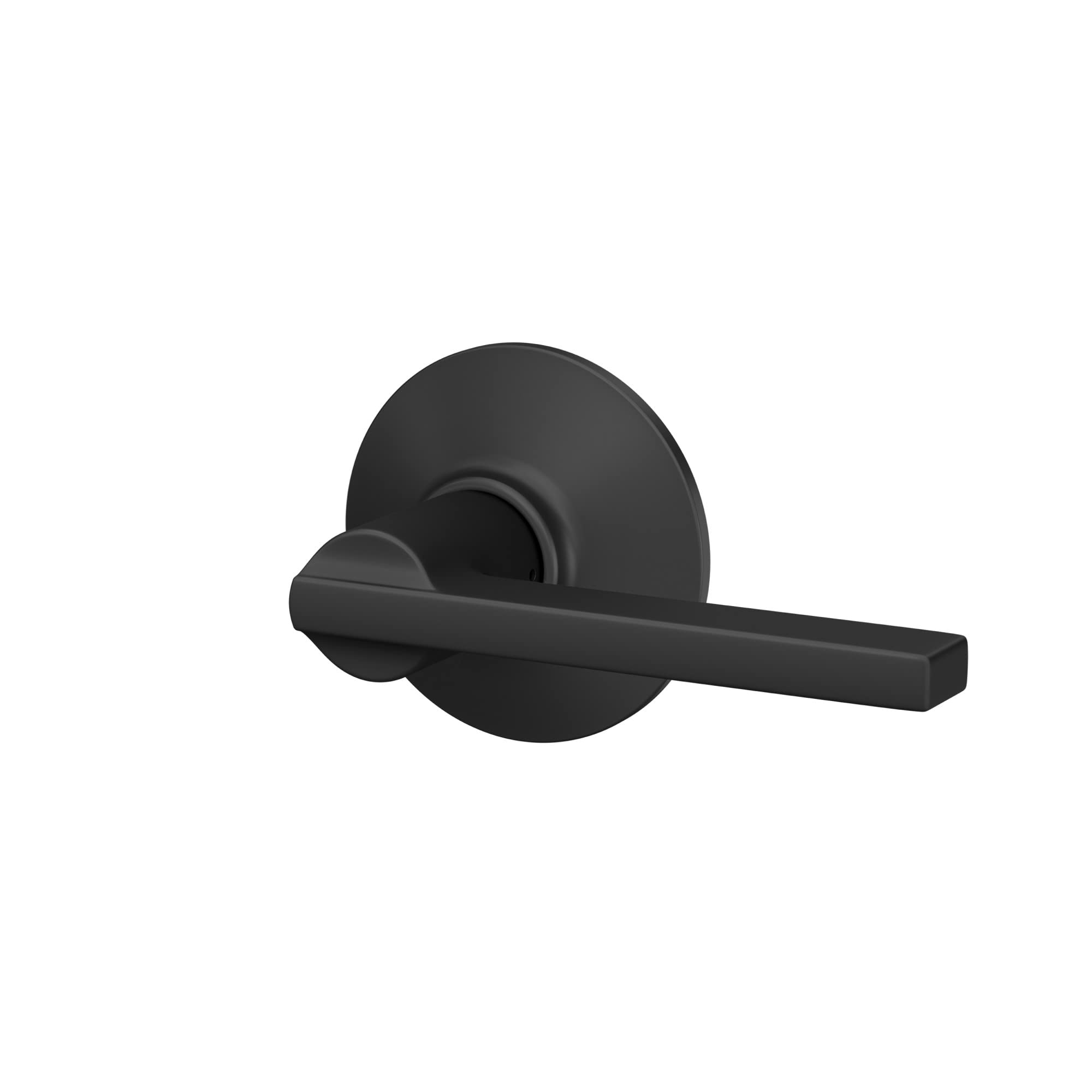 Schlage F10 V LAT 622 Latitude Door Lever, Hall & Closet Passage Lock, Matte Black