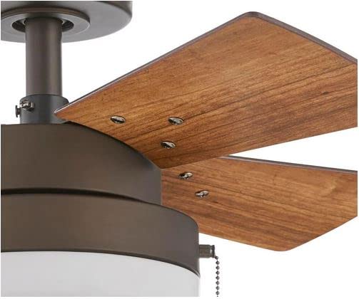 Hampton Bay Metarie II 24 in. Indoor Oil Rubbed Bronze Ceiling Fan with Light, Small