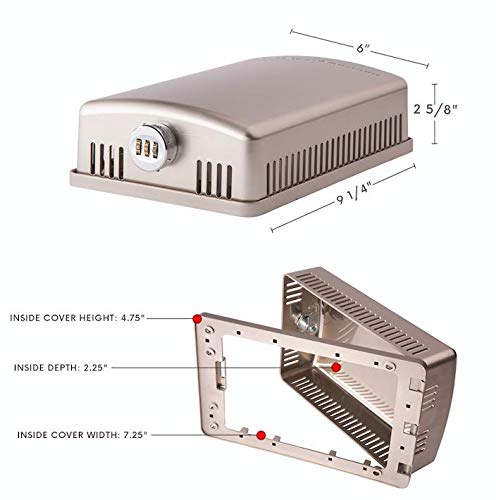 StatGuardPlus Universal Thermostat Lockbox with Changeable Code, Thermostat Guard with Combination Lock � Keyless Clear Plastic Cover Fits Most Sizes