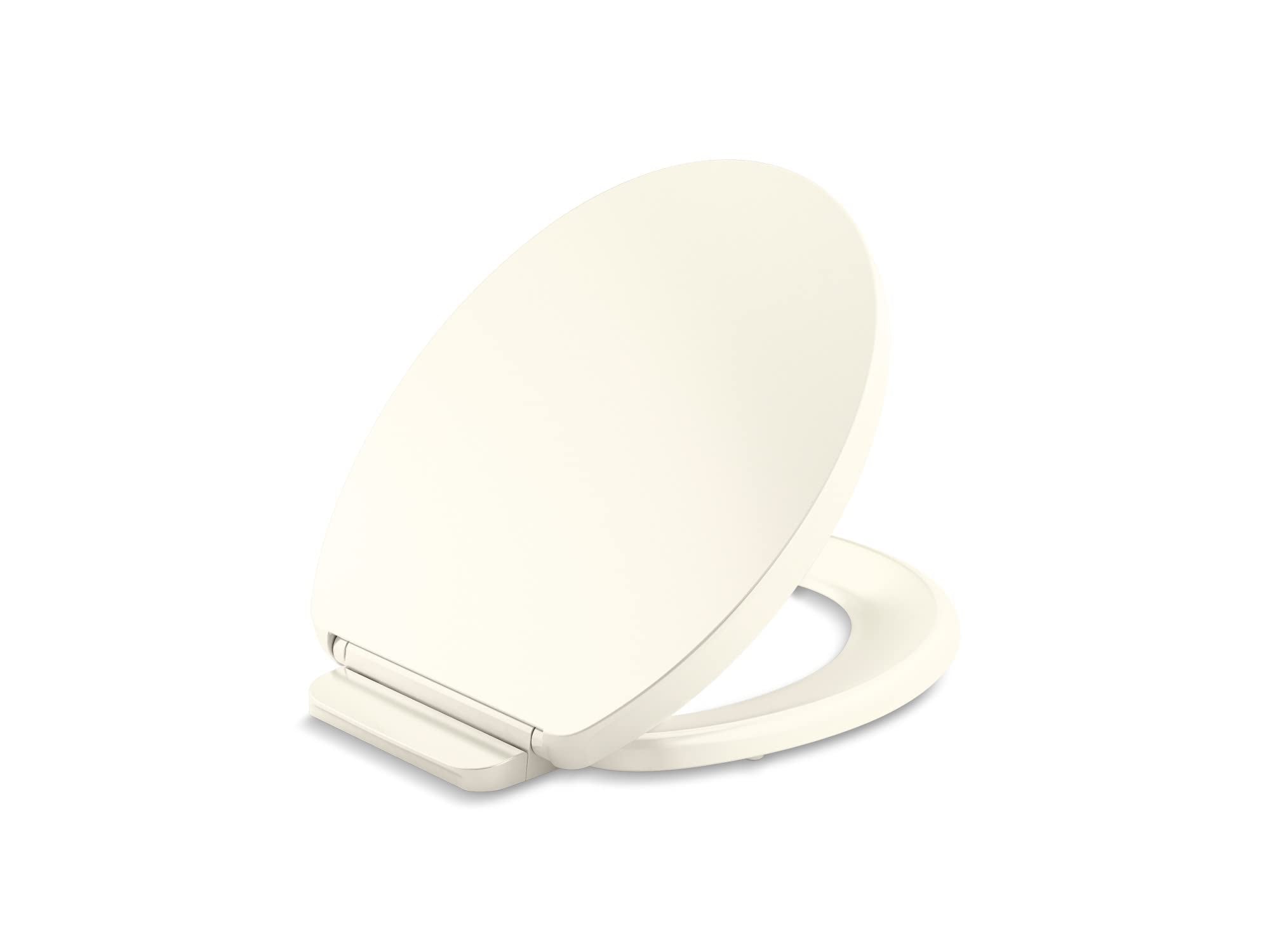 KOHLER K-26802-96 Impro ReadyLatch Quiet Close Round Toilet Seat, Soft Close Toilet Seat, Toilet Seats for Round Toilets, Biscuit