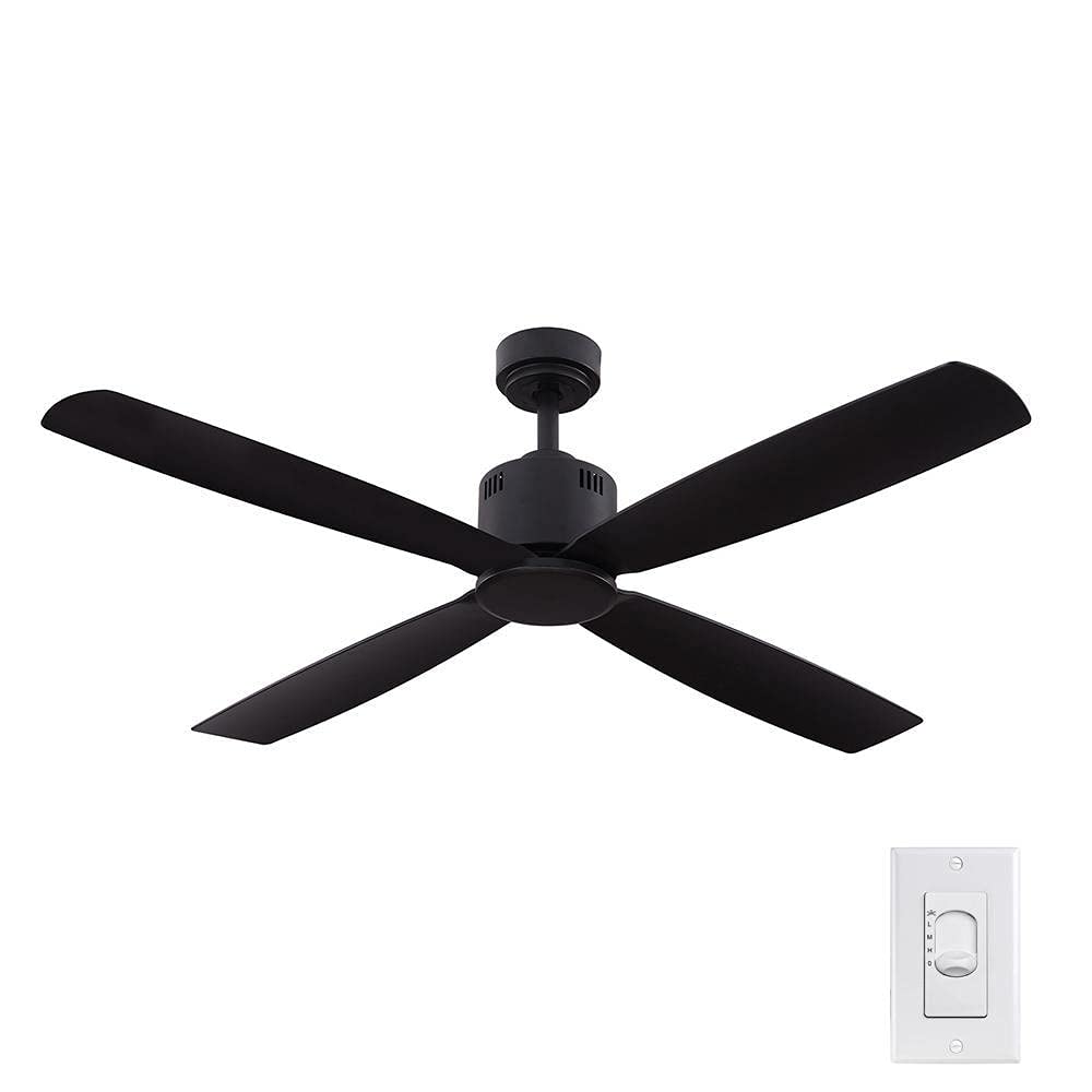 Kitteridge 52 in. Indoor Matte Black Ceiling Fan