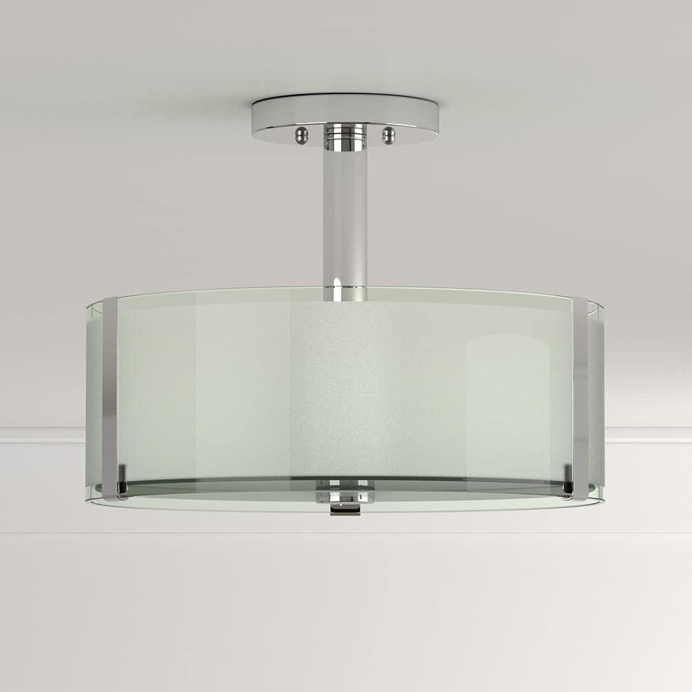 Home Decorators Collection 3-Light Polished Chrome Semi Flush Mount