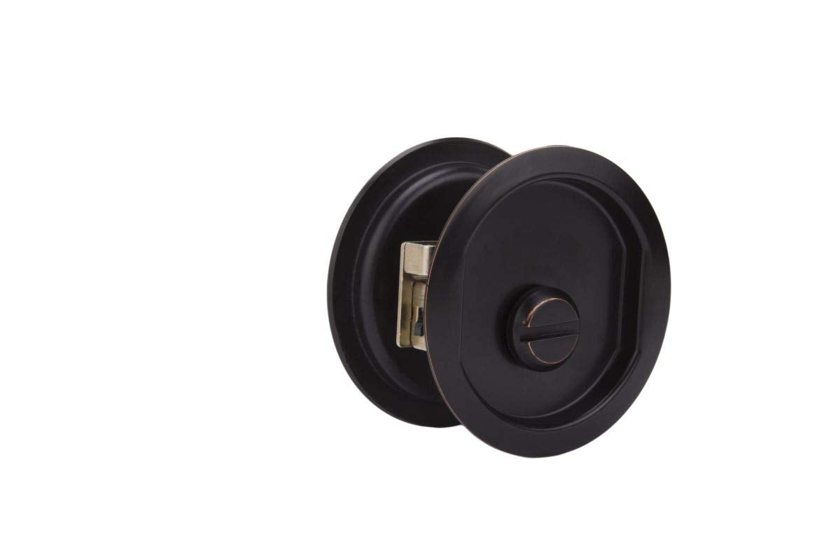 Weslock 00677X1X1 Round Privacy Pocket Door Lock Oil Rubbed Bronze Finish