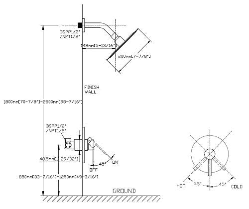 sumerain Black Shower Faucet, Matte Black Shower Fixtures Shower Mixer, Rough-in Valve Included