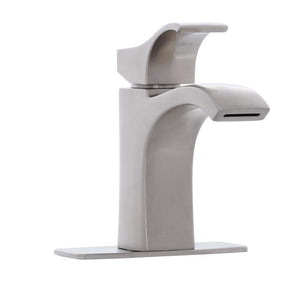 Pfister Venturi Bathroom Sink Faucet, Single Control, 1-Handle, Single Hole, Spot Defense Brushed Nickel Finish, LF042VNGS